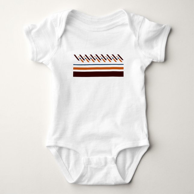 Summer  Colourful Striped  Baby Bodysuit (Front)