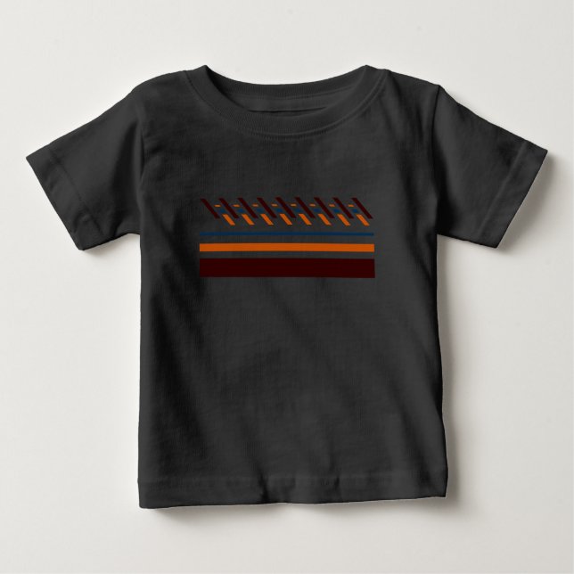 Summer  Colourful Striped  Baby T-Shirt (Front)