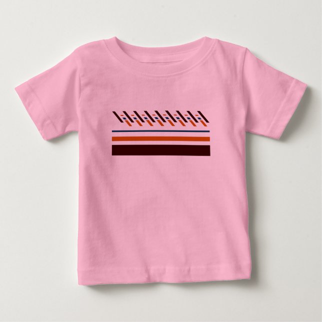 Summer  Colourful Striped  Baby T-Shirt (Front)