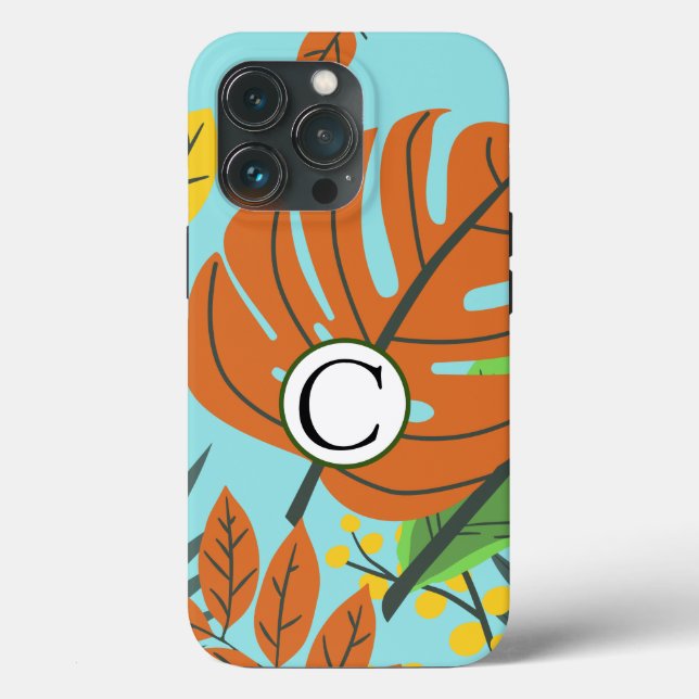 Summer colourful tropical blue sky and green garde Case-Mate iPhone case (Back)