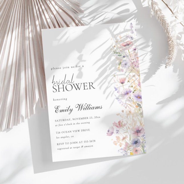 Summer Colourful Wildflower Bridal Shower Invitation (Creator Uploaded)