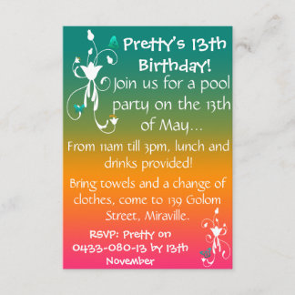 Summer Colours Invite