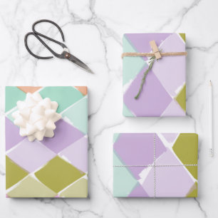 Summer colours pattern diamond kids Wrapping Paper Sheet
