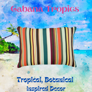 Summer Colours Stripes Decorative Cushion