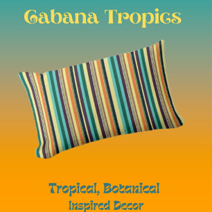 Summer Colours Stripes  Lumbar Cushion