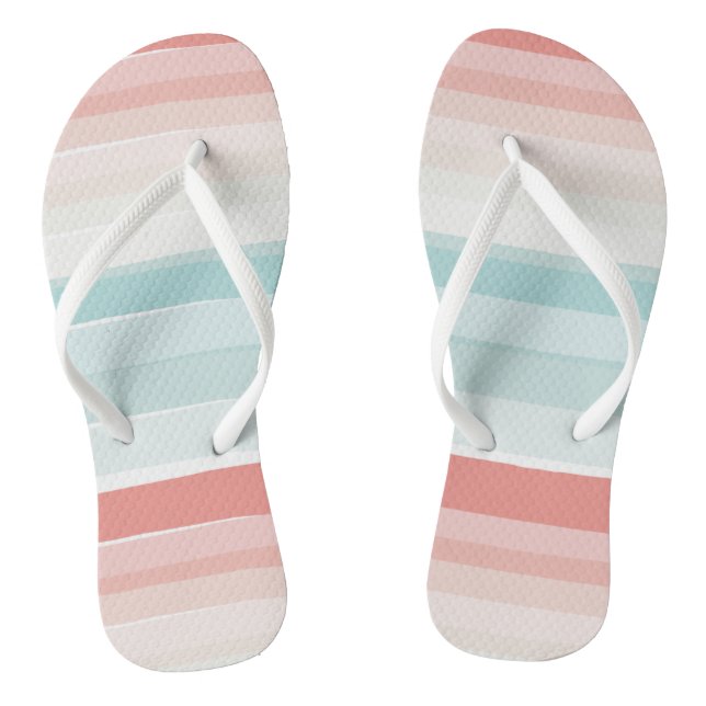 Summer colours stripes retro thongs (Footbed)