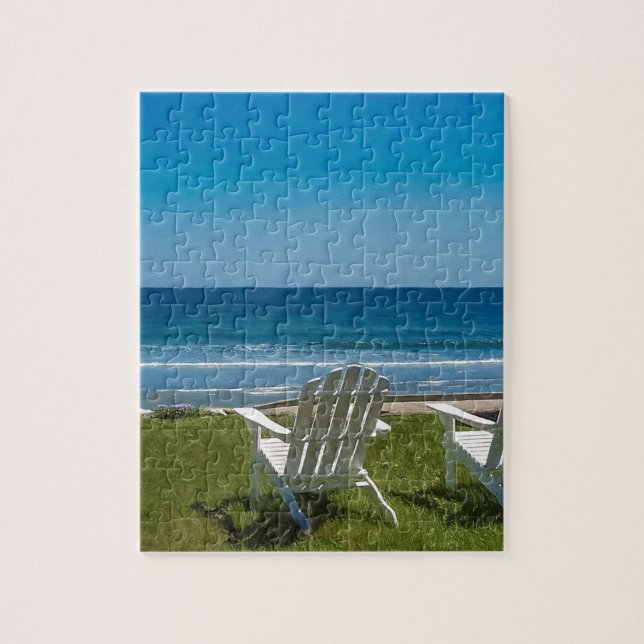 Summer Comes to Higgins Beach Jigsaw Puzzle (Vertical)