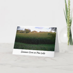 Summer corn field on South Drive, Pine Lake Card