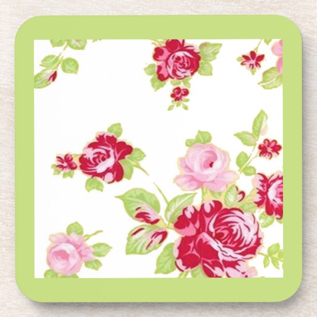 Summer Cottage Cork Back Coaster (Front)