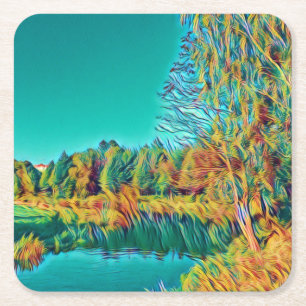 Summer Countryside Landscape Coaster