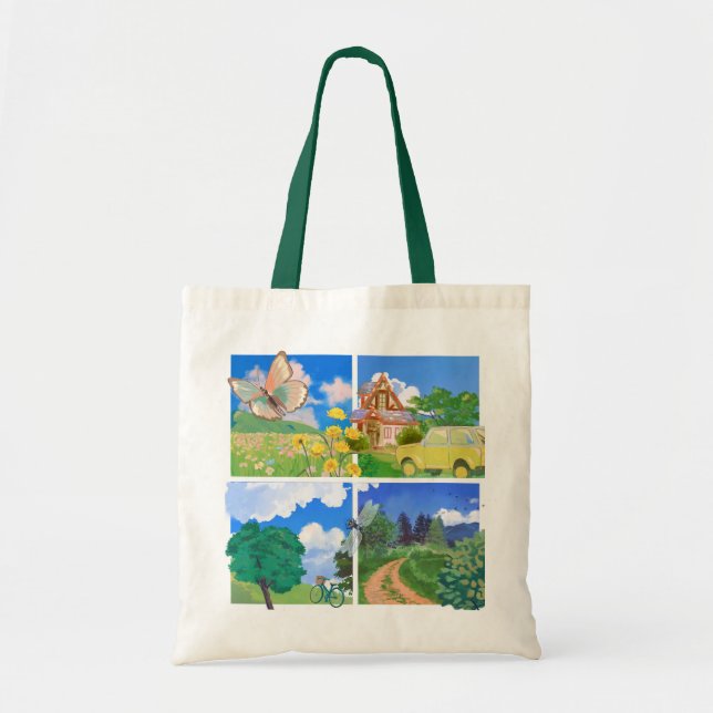 Summer Countryside Nature Tote Bag (Front)