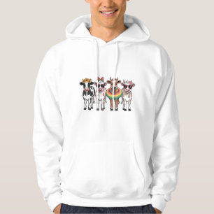 Summer Cows PNG, Beach Farm Hoodie