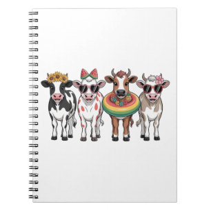 Summer Cows PNG, Beach Farm Notebook