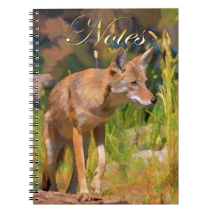 Summer Coyote Wildlife Painting Notebook