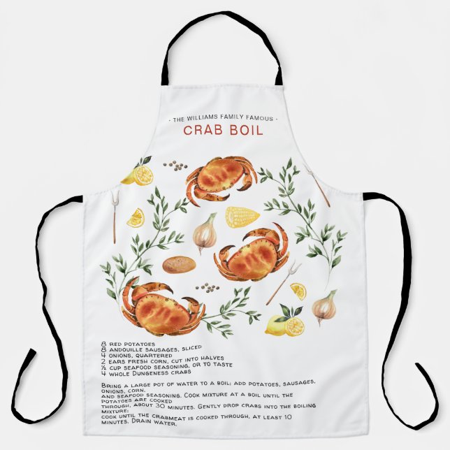 Summer Crab Boil | Recipe Heirloom Apron (Front)
