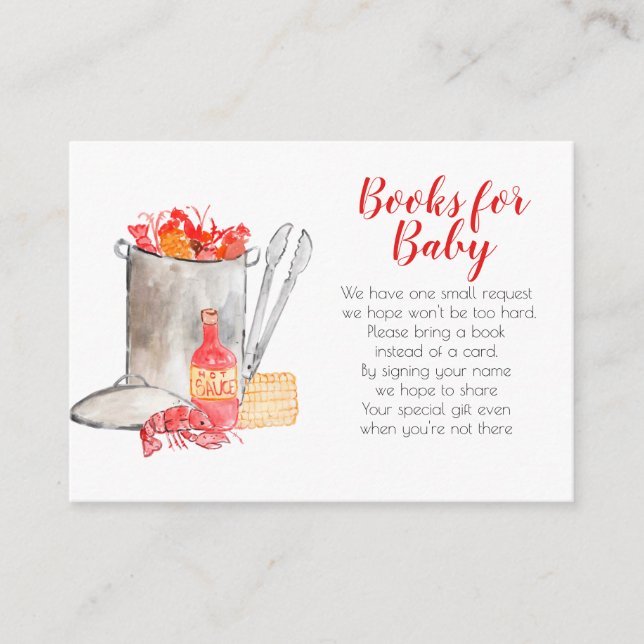 Summer crawfish boil books for baby card (Front)