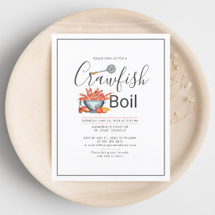 Summer Crawfish Boil Family Cookout Reunion Invite
