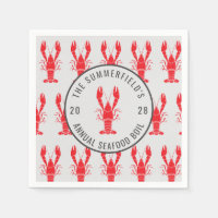Summer Crawfish Boil Lobster Seafood Party Paper