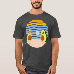 Summer Cute Avocado Lovers funny retro Summer Beac T-Shirt