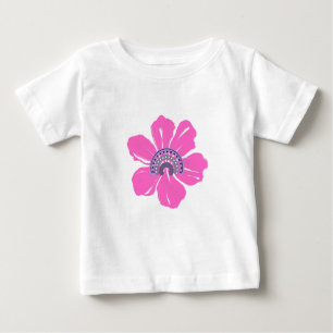 Summer Cute Baby T-Shirt With Pink Flower