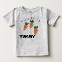  Summer Cute Carrots Yummy Baby Grey 