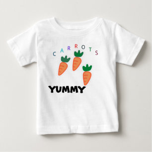  Summer Cute Carrots Yummy Baby Grey  T-Shirt