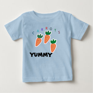  Summer Cute Carrots Yummy Baby Grey  T-Shirt