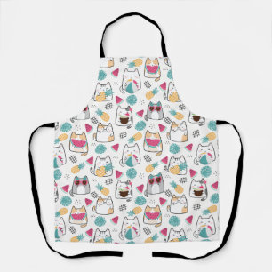 Summer Cute Cats Pattern Apron