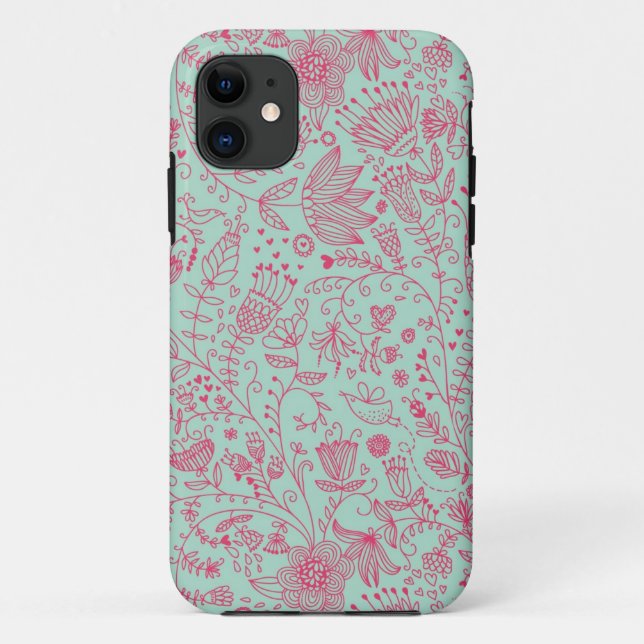 Summer cute floral pattern Case-Mate iPhone case (Back)