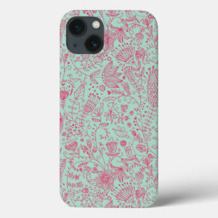 Summer cute floral pattern iPhone 13 case