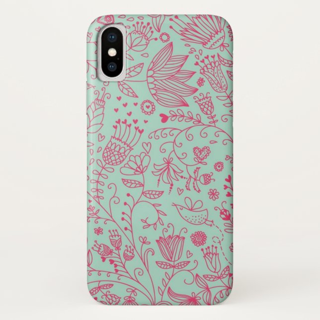 Summer cute floral pattern Case-Mate iPhone case (Back)