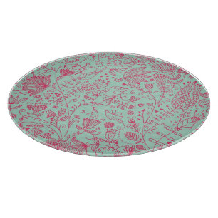Summer cute floral pattern cutting board