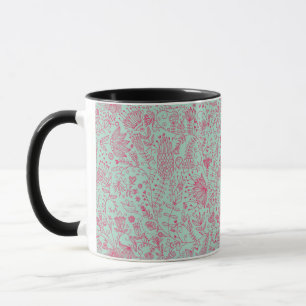 Summer cute floral pattern mug