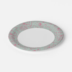Summer cute floral pattern paper plate