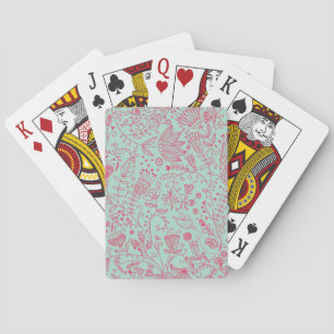 Summer cute floral pattern playing cards