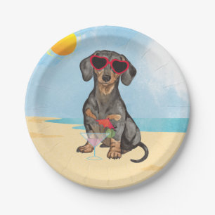 Summer Dachshund Paper Plate