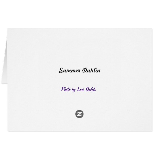 Summer Dahlia (Back Horizontal)