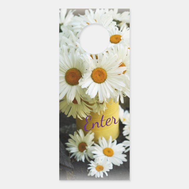 Summer daisies flower Door hanger (Front)