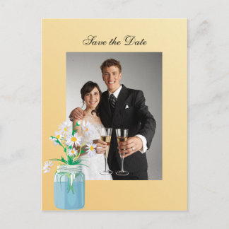 Summer Daisies Save the Date Postcard
