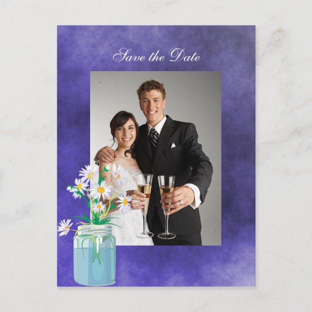 Summer Daisies Save the Date Postcard (Front)