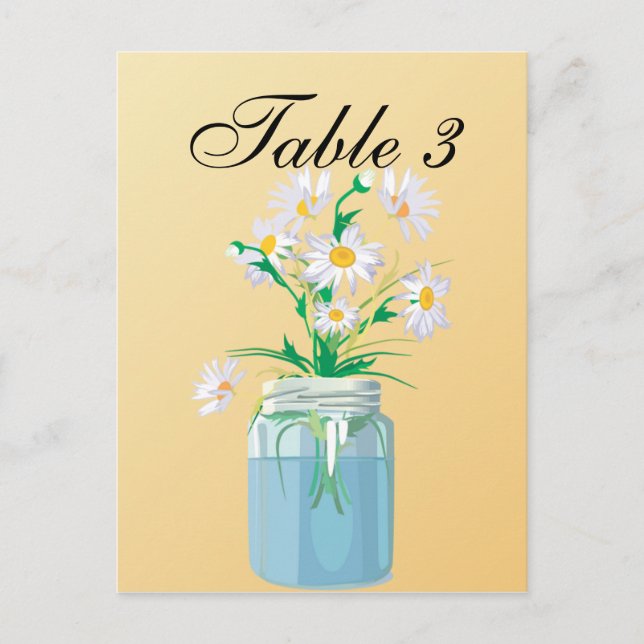 Summer Daisies Table Card (Front)