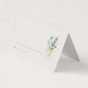 Summer Daisy Botanical Wedding Table Place Card