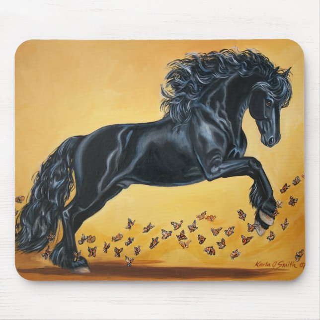 Summer Dance with Butterflies Mouse Pad (Front)