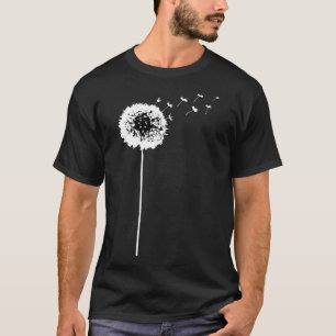 Summer Dandelion Blowing Wind Seeds Graphic Art Il T-Shirt