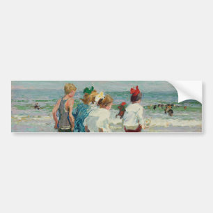 Summer Day at Brighton Beach (by E.H. Potthast) Bumper Sticker