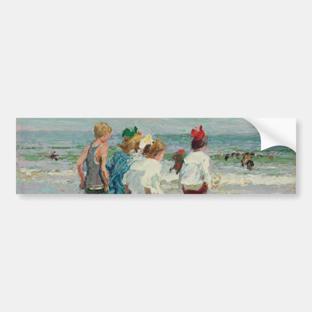 Summer Day at Brighton Beach (by E.H. Potthast) Bumper Sticker (Front)