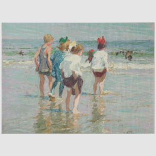 Summer Day at Brighton Beach (by E.H. Potthast) Tissue Paper