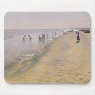 Summer Day at the South Beach of Skagen, 1884 Mouse Pad