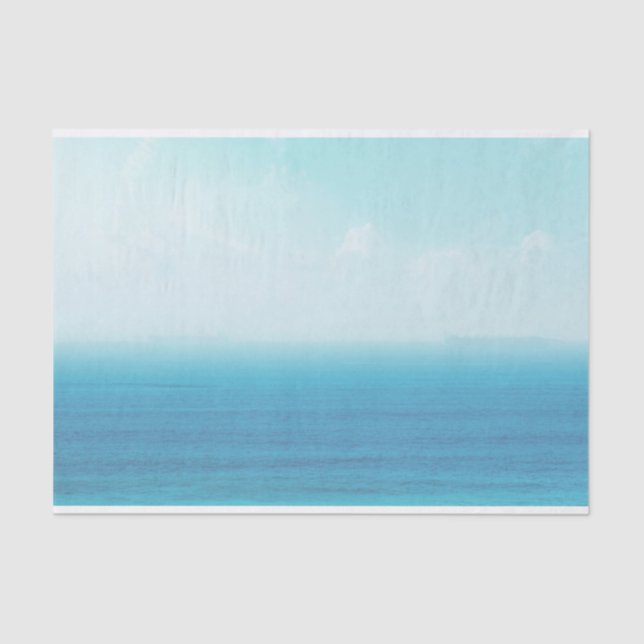 SUMMER DAY AT THE TROPICAL BEACH WITH BLUE SKY TISSUE PAPER (Front)