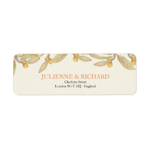 Summer Day   Botanical Return Address Label